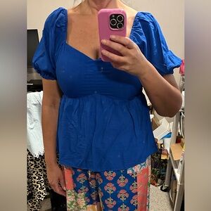 Nine West Royal Blue Blouse